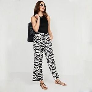Old Navy Zebra Print High-Waisted Playa Wide-Leg Pants